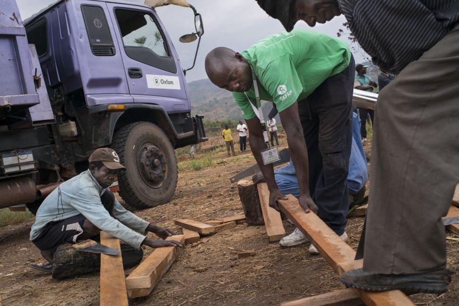 Oxfam is helping by constructing latrines and digging boreholes to provide clean safe water. 